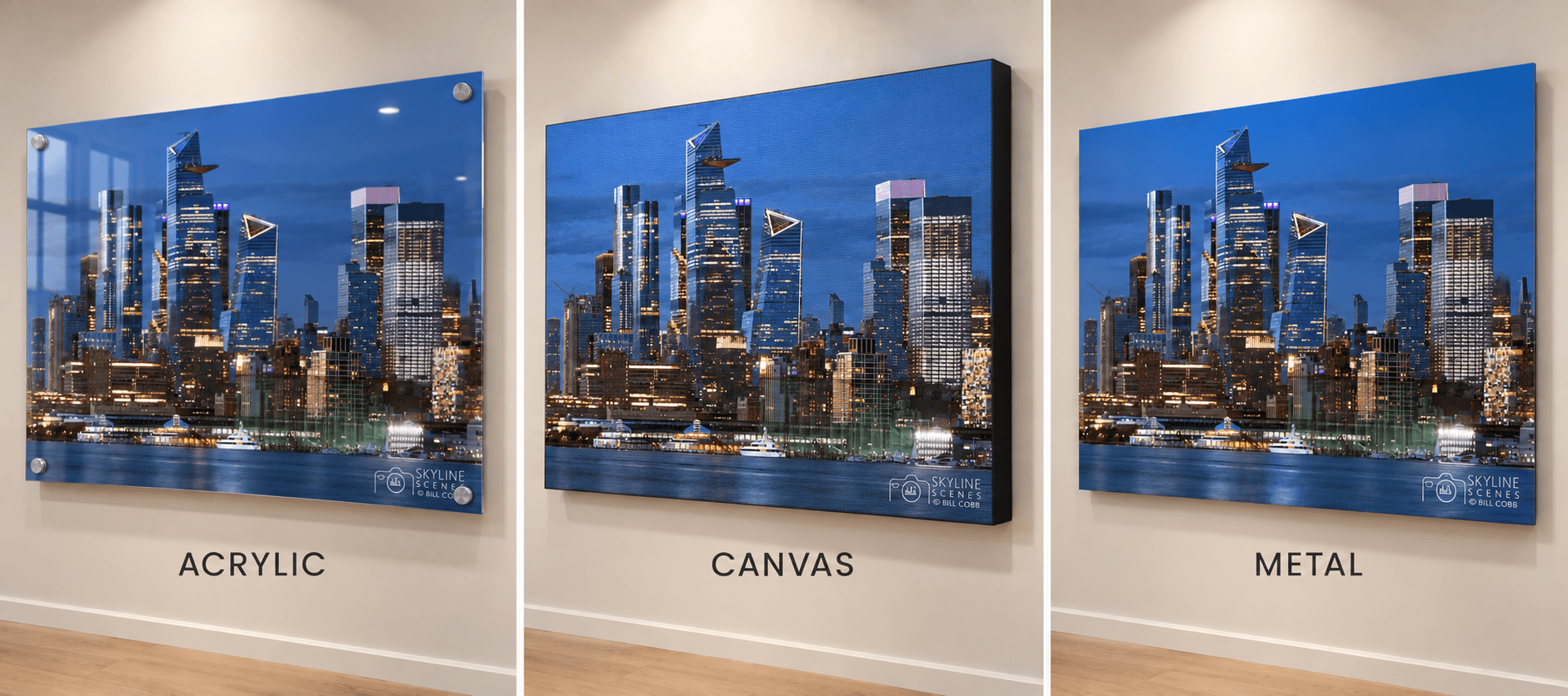 Metal, Acrylic, or Canvas: Which Skyline Print Is Right for You?